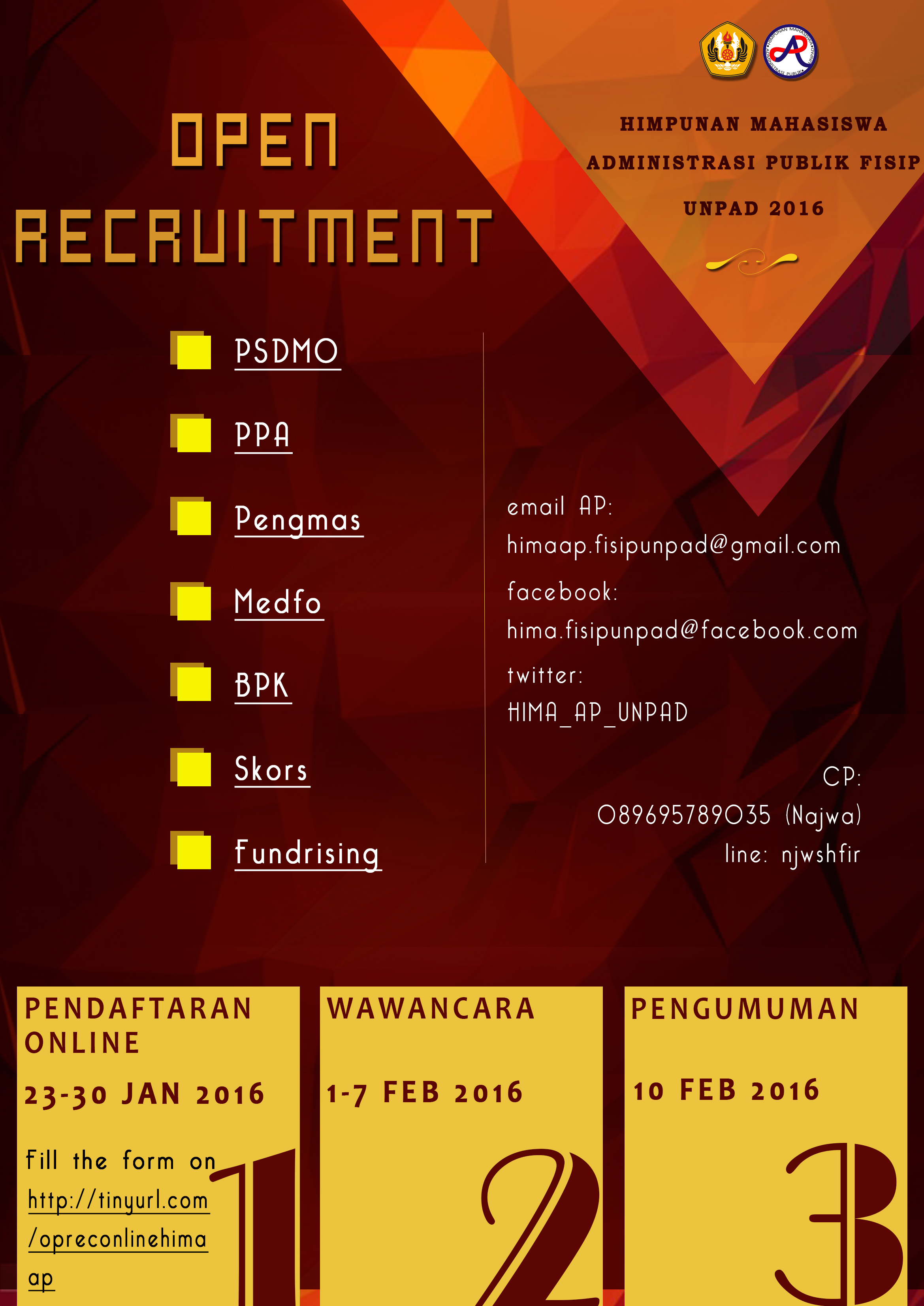 Oprec Online Hima Administrasi Publik tahun2016