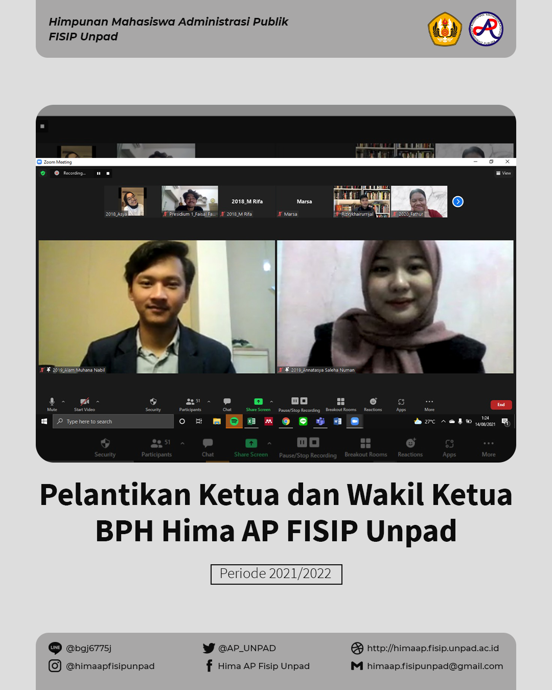 Ada yang baru dari BPH Hima AP FISIP Unpad Periode 2021/2022